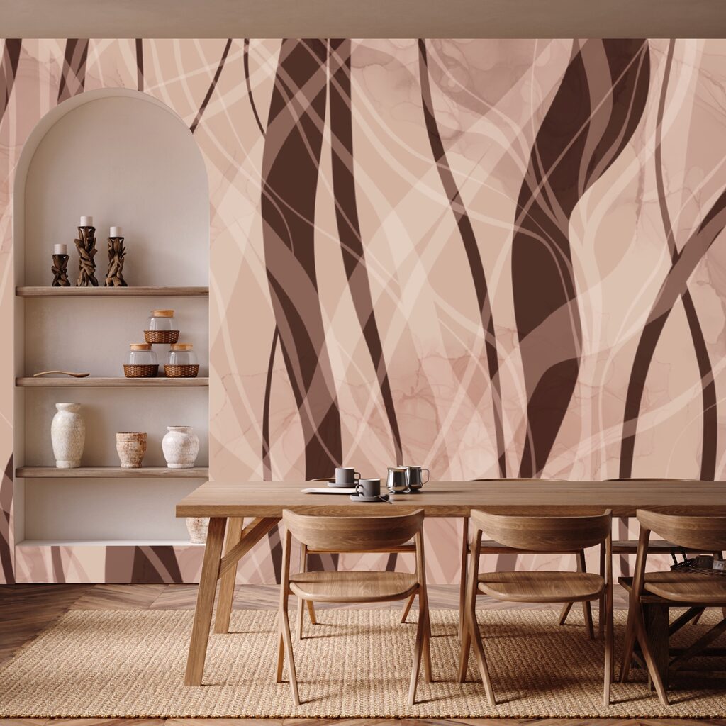 Zachte golven in warme aardetinten