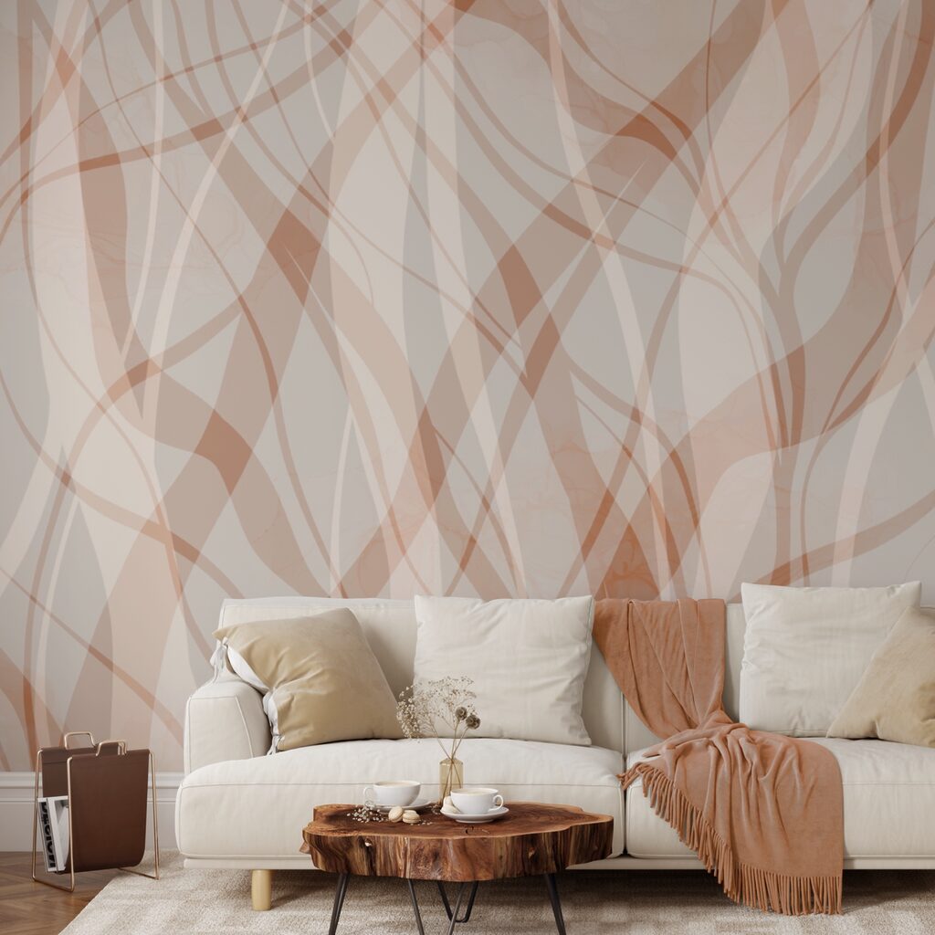 Vloeiende lijnen in zachte tinten