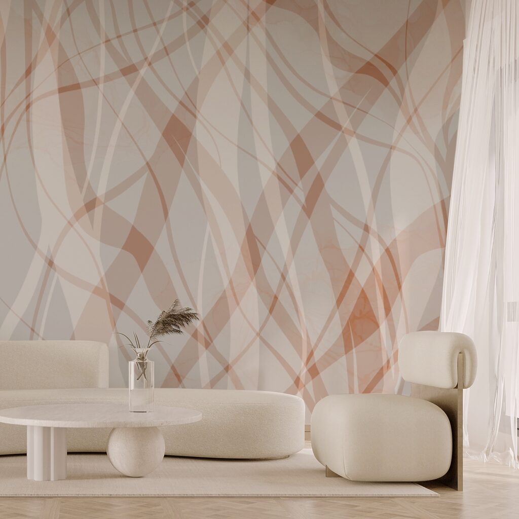 Vloeiende lijnen in zachte tinten