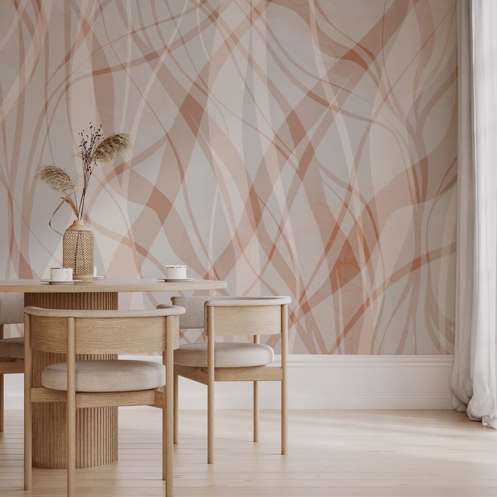 Vloeiende lijnen in zachte tinten