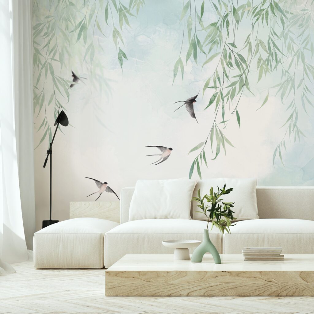 Vogels vliegen in de lucht