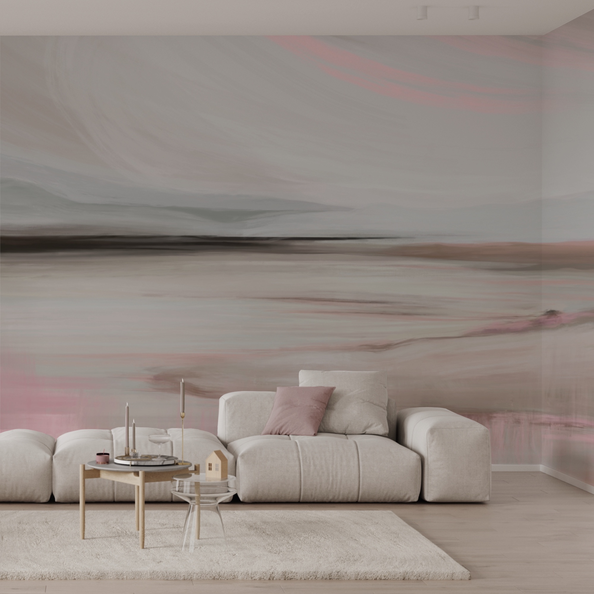 Schilderij van een landschap