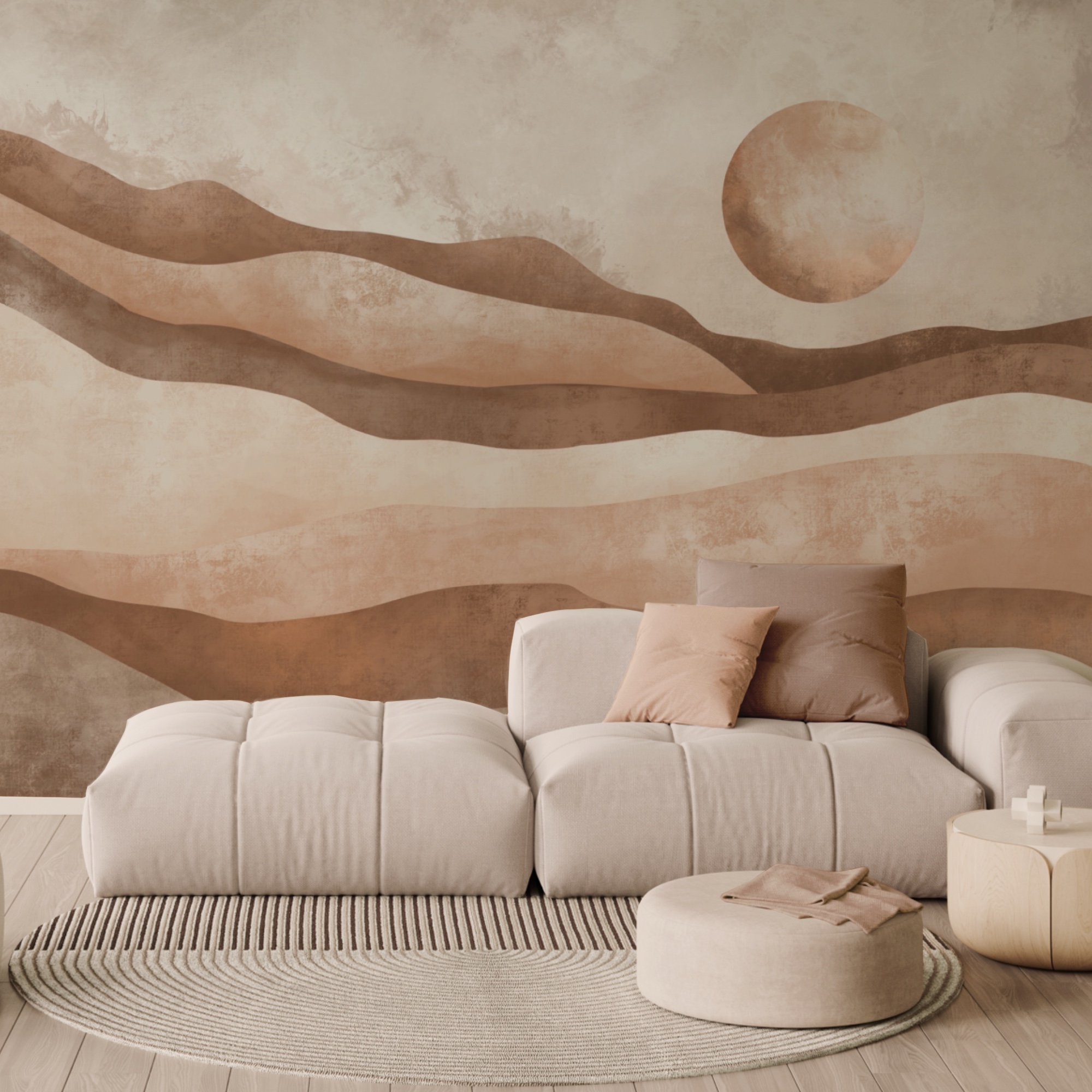 Schilderij van een woestijnlandschap Schilderij van een woestijnlandschap