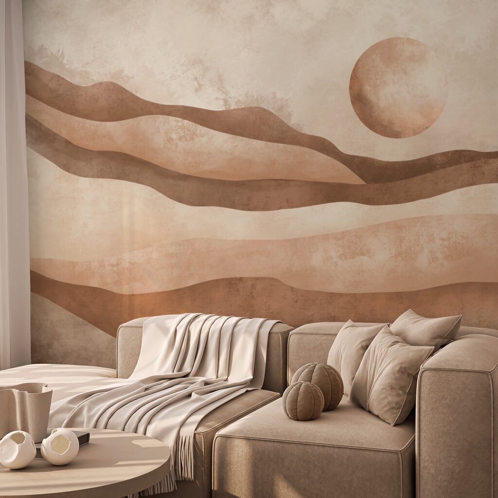 Schilderij van een woestijnlandschap Schilderij van een woestijnlandschap