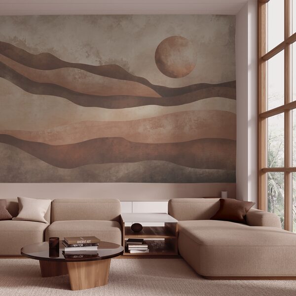 Schilderij van een woestijnlandschap Schilderij van een woestijnlandschap
