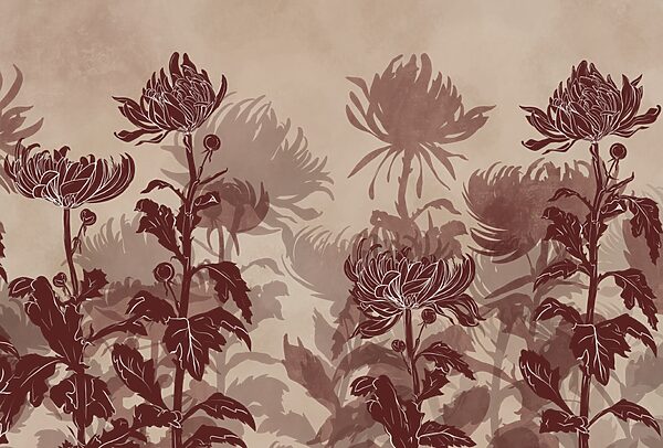 Tekening van bloemen en bladeren Tekening van bloemen en bladeren