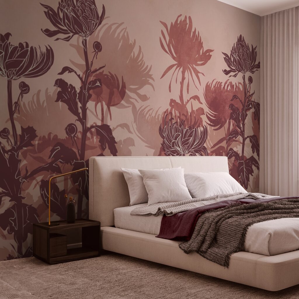 Tekening van bloemen en bladeren Tekening van bloemen en bladeren