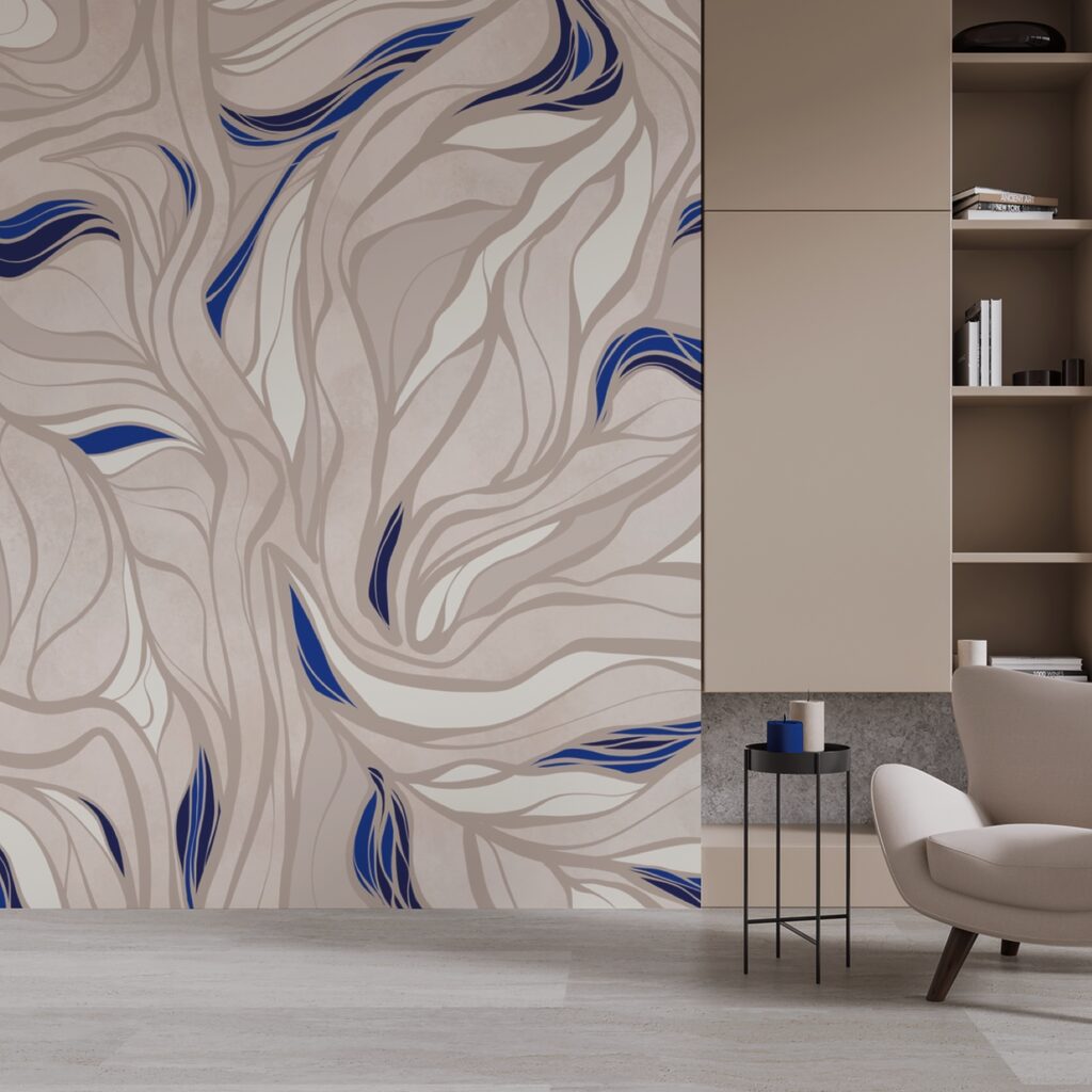 Patroon van blauwe en witte lijnen