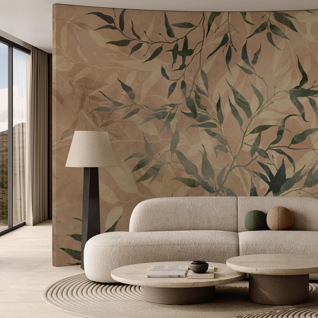 Natuurlijk gebladerte op gestructureerde achtergrond