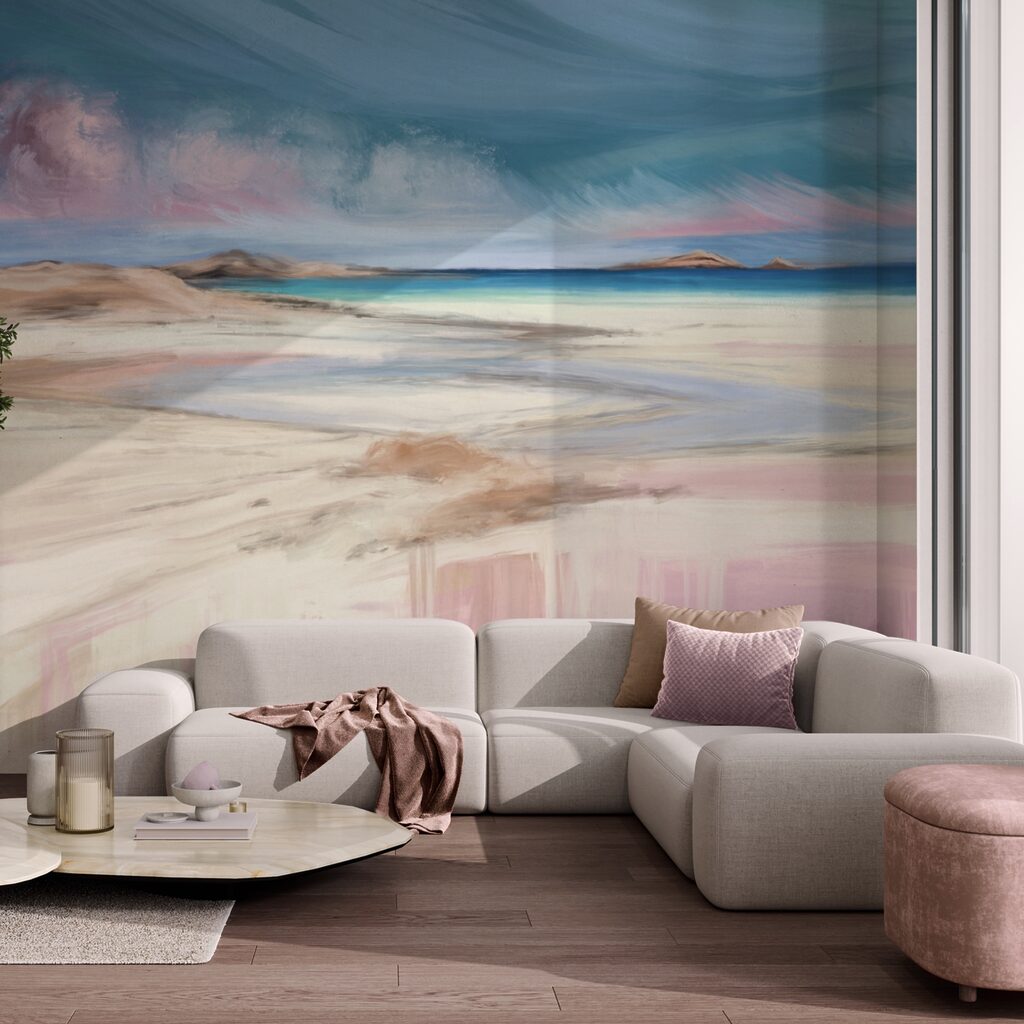 Schilderij van een strand Schilderij van een strand