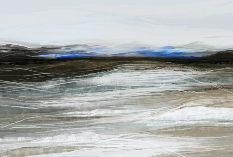 Schilderij van een landschap