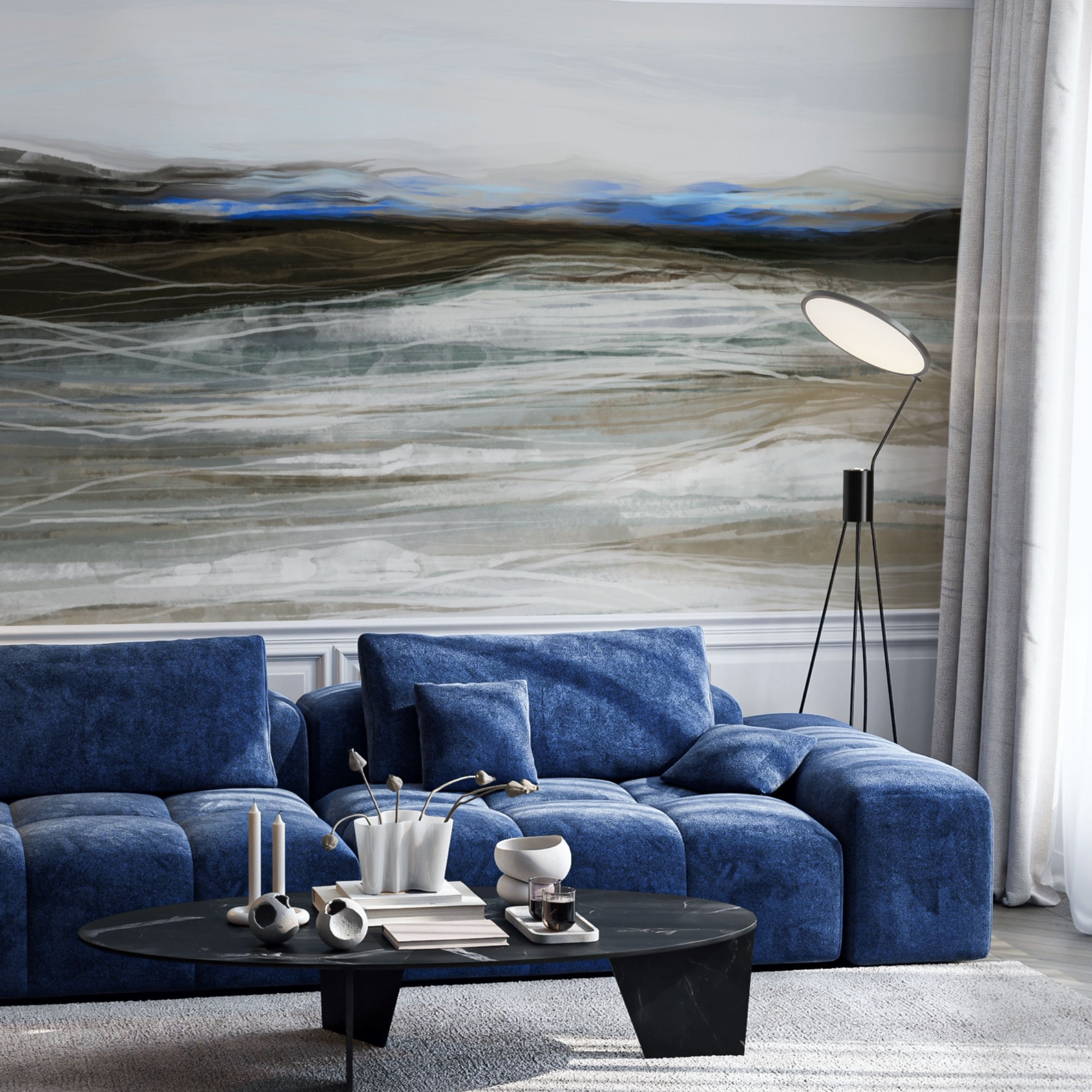 Schilderij van een landschap Schilderij van een landschap