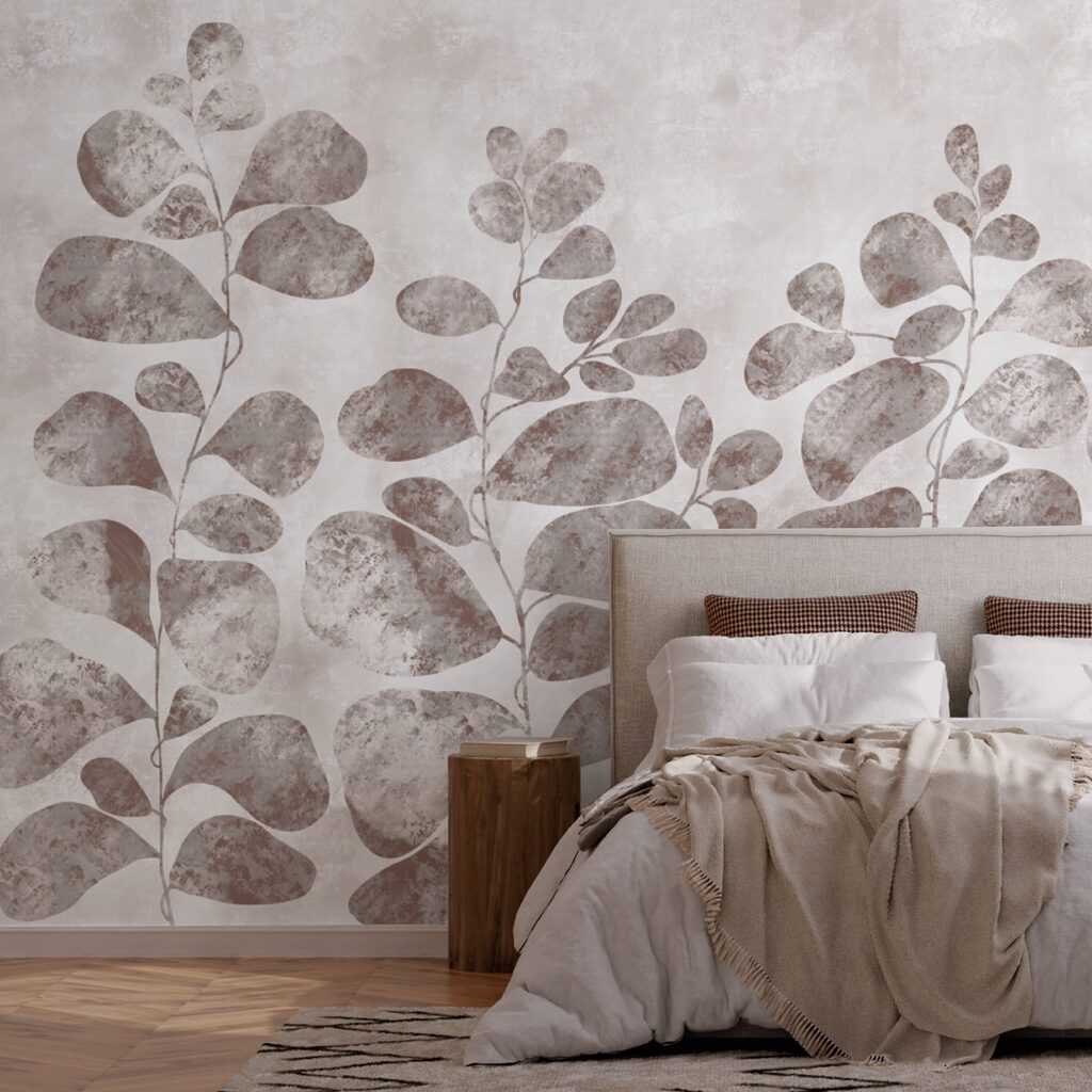 Zachte bladeren op een gedempte achtergrond