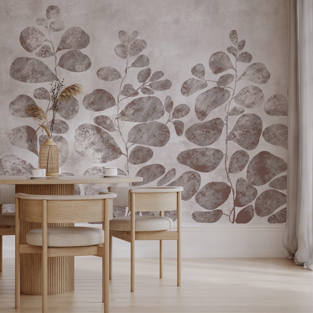 Zachte bladeren op een gedempte achtergrond