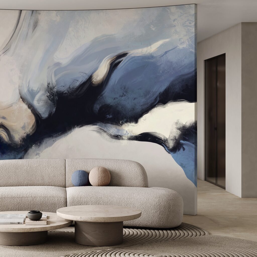 Abstracte golven in zachte tinten