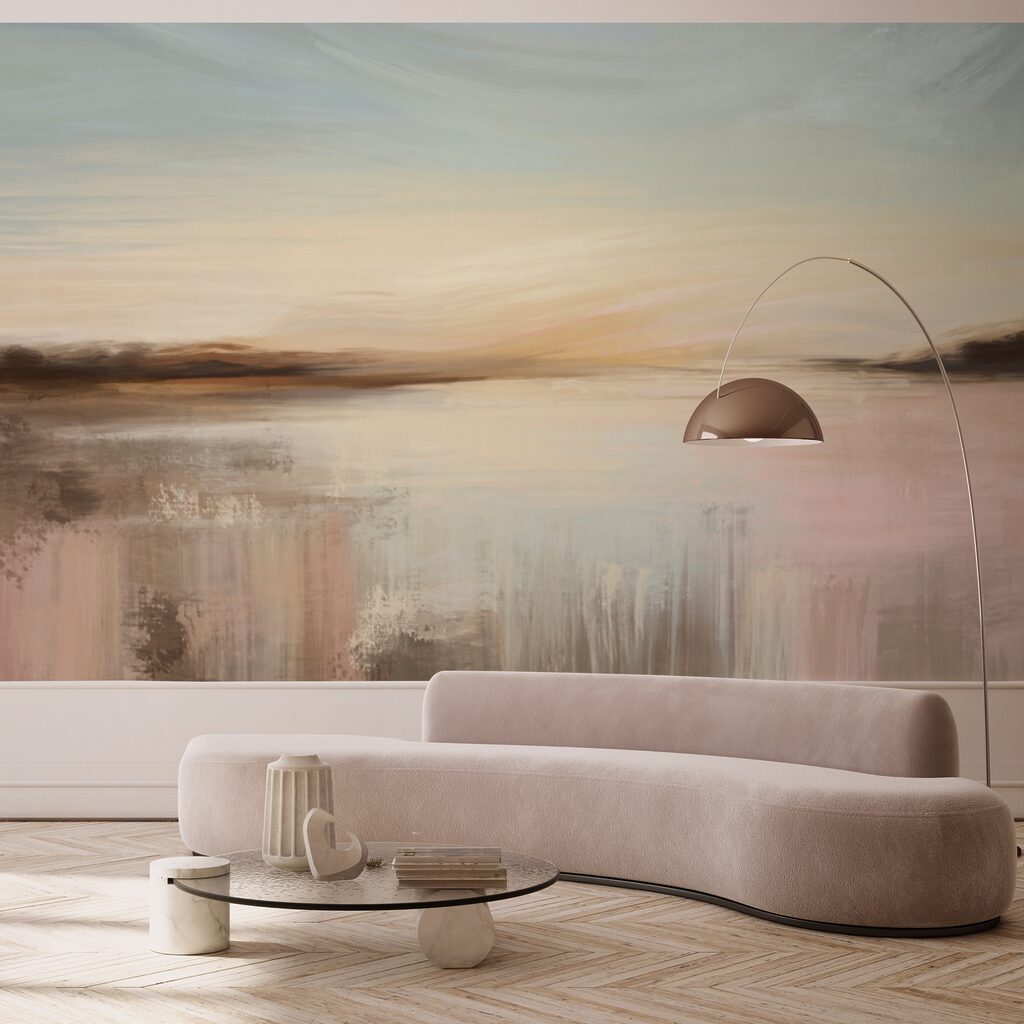 Schilderij van een landschap