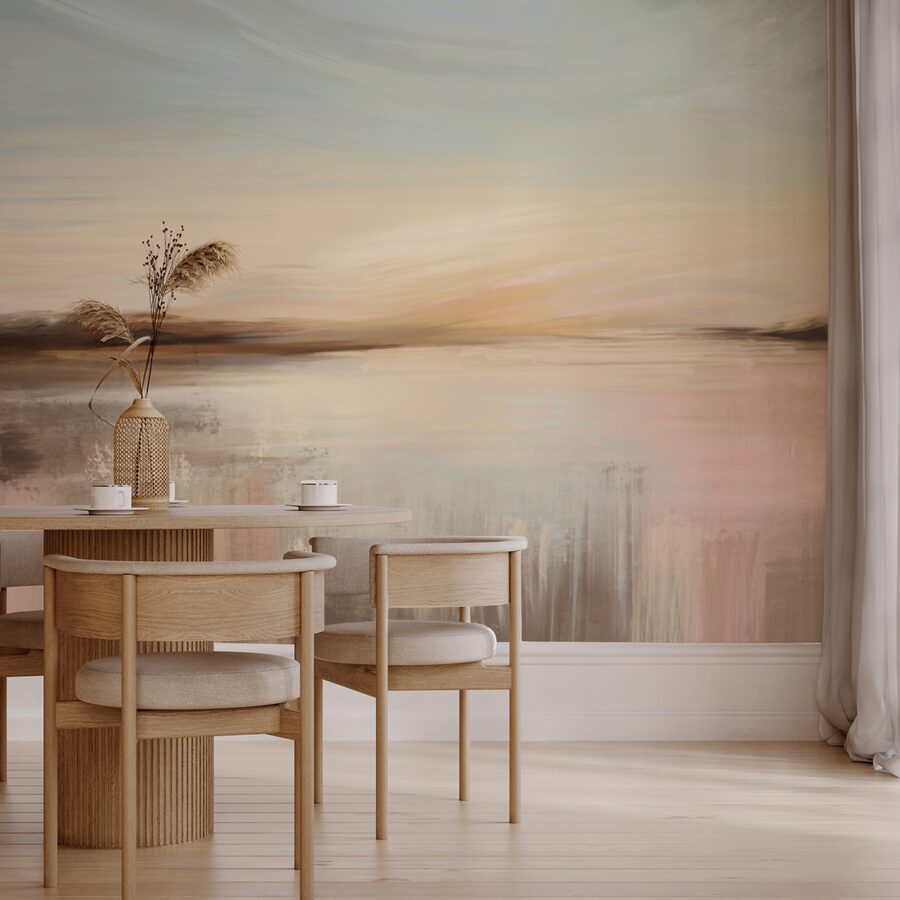 Schilderij van een landschap