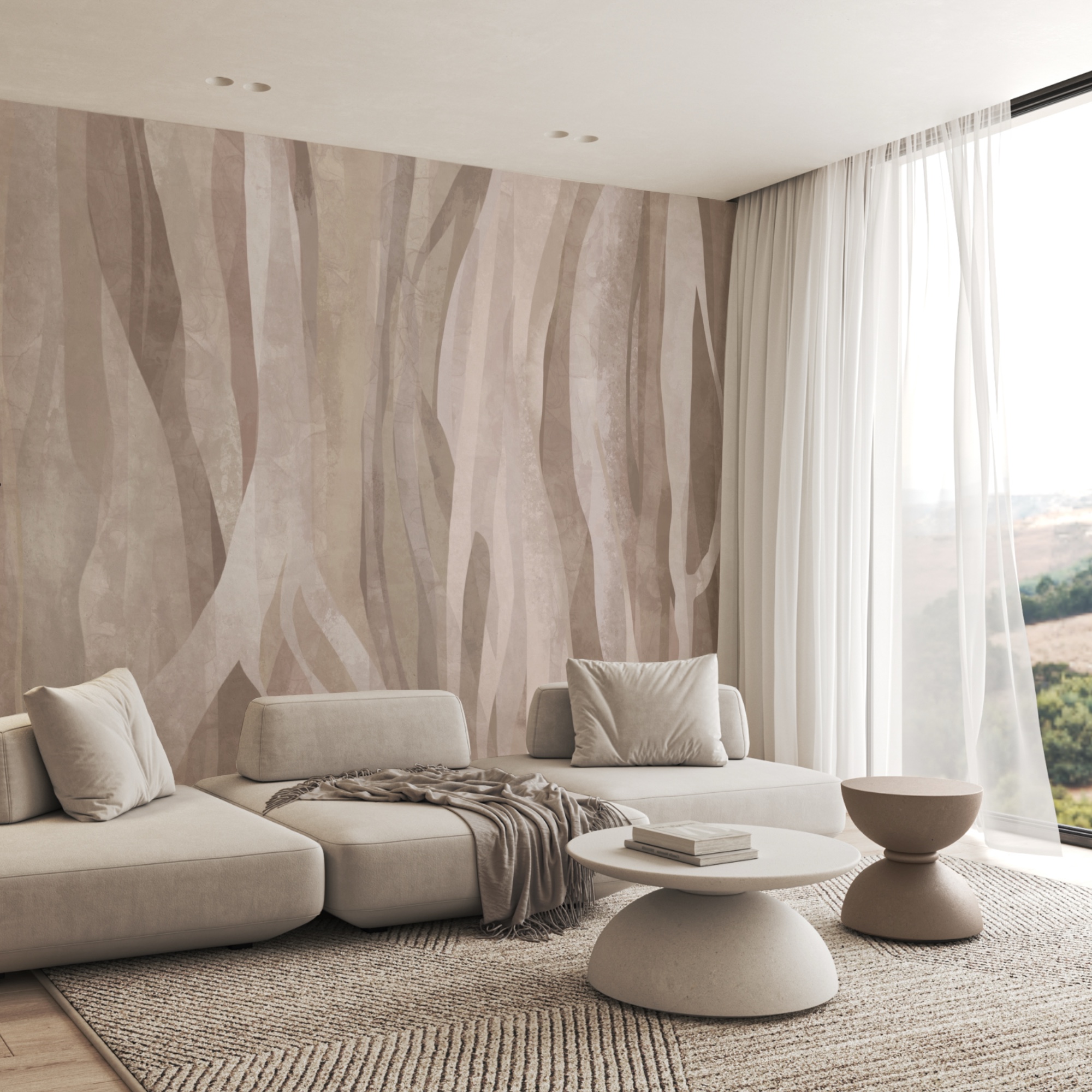 Abstracte natuurlijke patronen in zachte tinten Abstracte natuurlijke patronen in zachte tinten