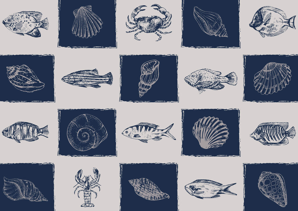 Patroon van zeedieren Patroon van zeedieren