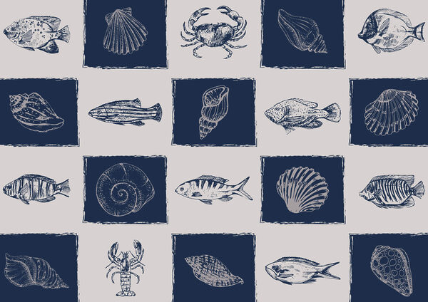 Patroon van zeedieren Patroon van zeedieren