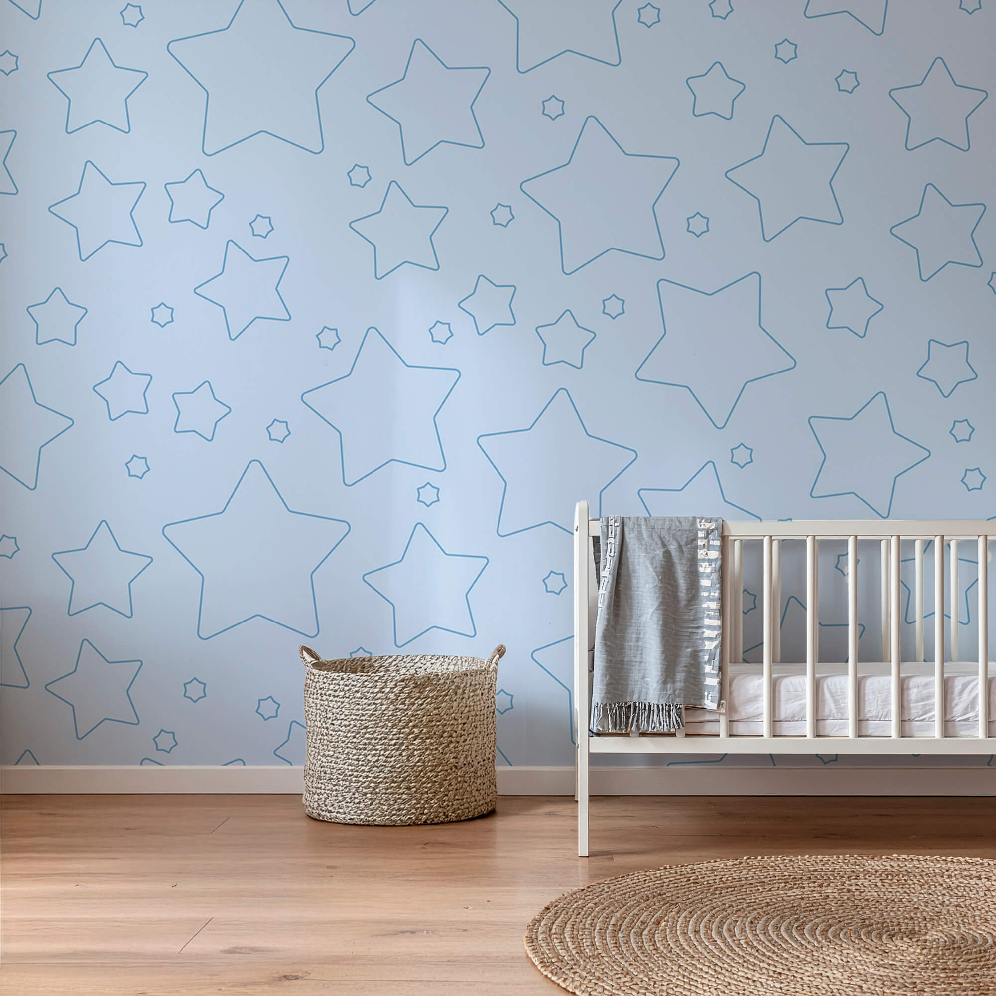 Blauwe achtergrond met sterren