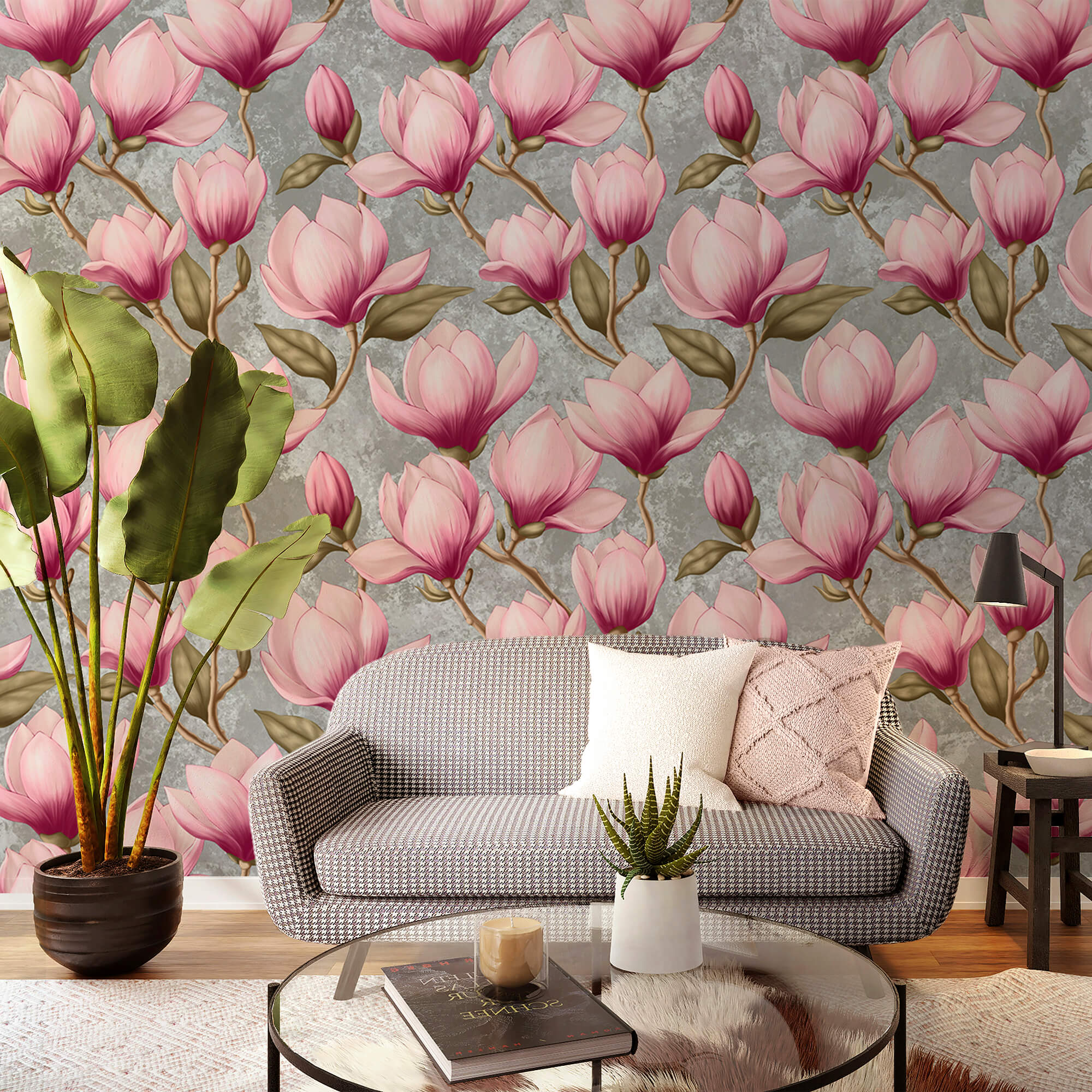 Patroon van roze bloemen Patroon van roze bloemen