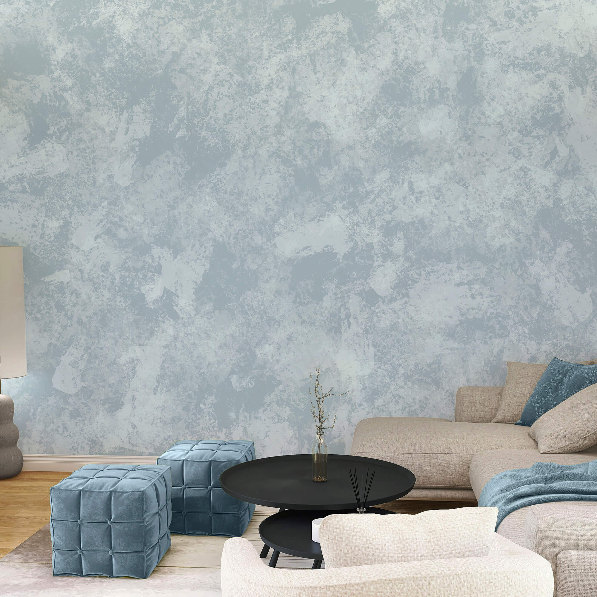 Zachte en rustgevende blauwe tinten mengen Zachte en rustgevende blauwe tinten mengen