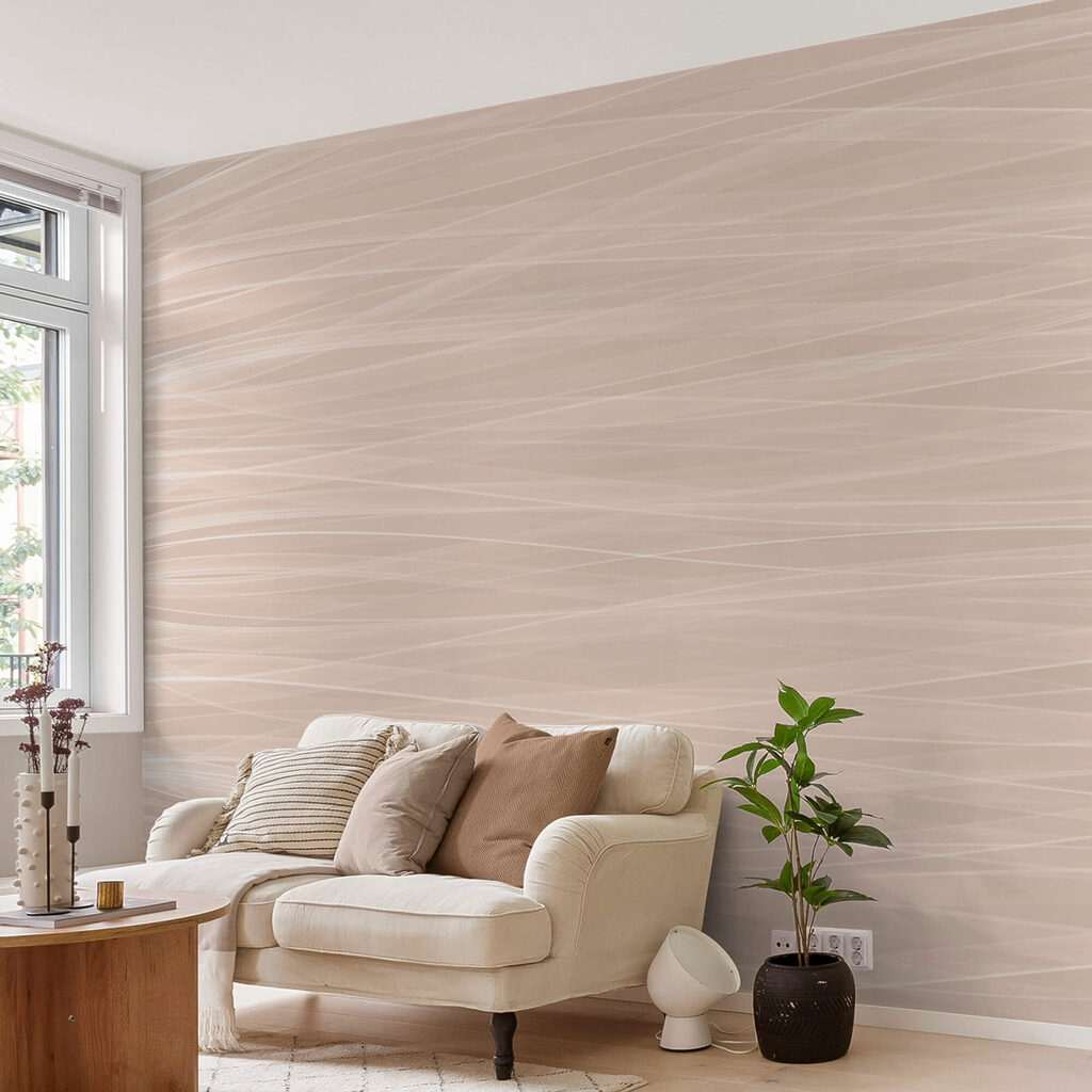 Witte lijnen op een beige oppervlak Witte lijnen op een beige oppervlak