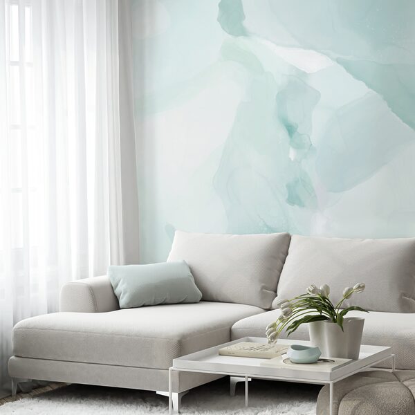 Zachte tinten die zich mengen in zachte golven