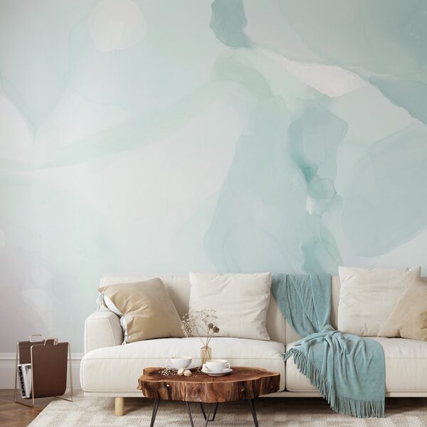 Zachte tinten die zich mengen in zachte golven