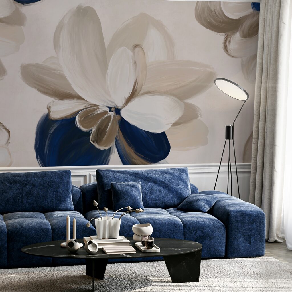 Zachte bloemblaadjes in aardetinten Zachte bloemblaadjes in aardetinten