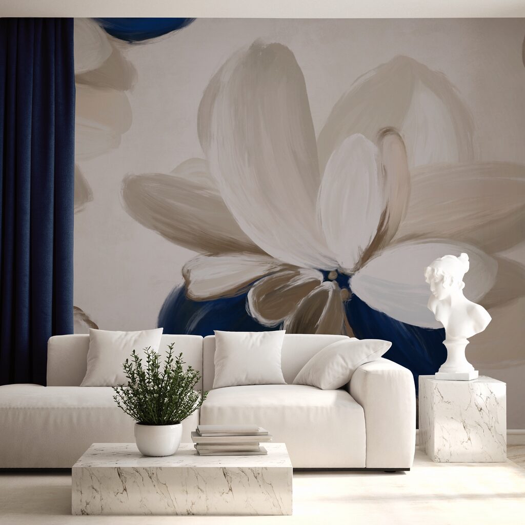 Zachte bloemblaadjes in aardetinten Zachte bloemblaadjes in aardetinten