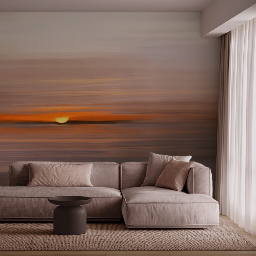 Zonsondergang over water Zonsondergang over water