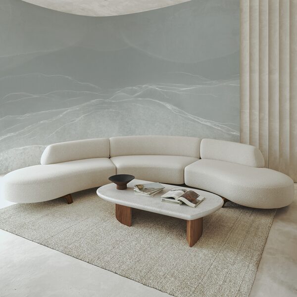 Wit en grijs landschap