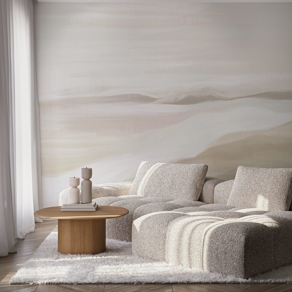 Schilderij van een woestijnlandschap