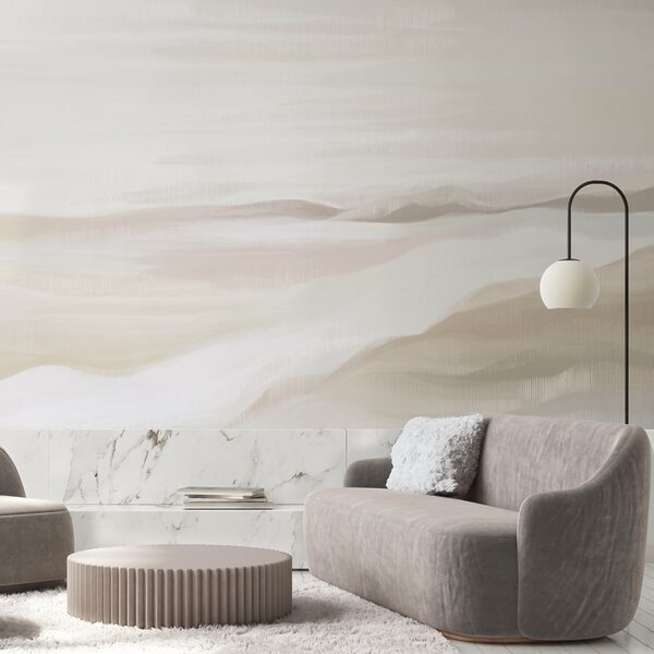 Schilderij van een woestijnlandschap