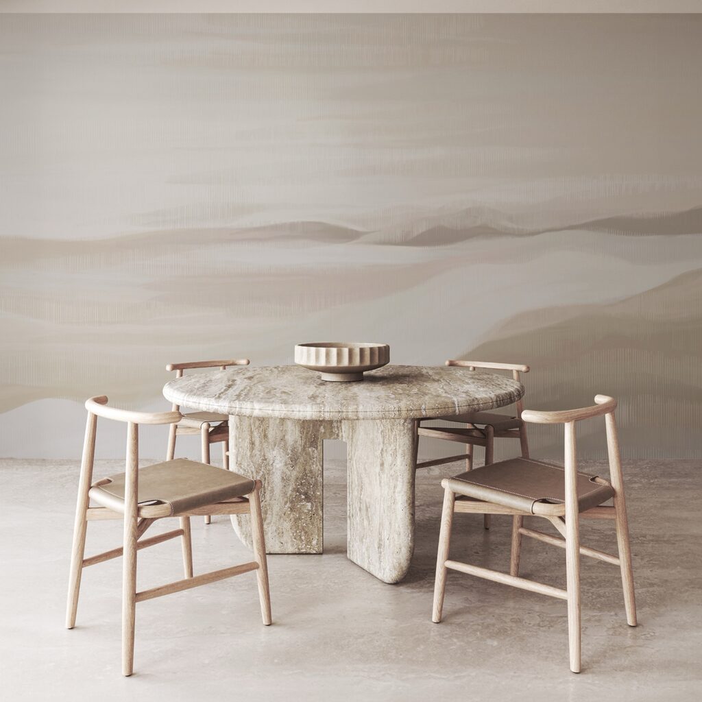 Schilderij van een woestijnlandschap