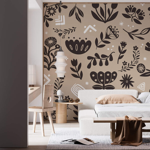 Patroon van bloemen en bladeren