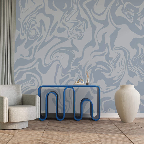 Golven van zachte blauwe tinten wervelend