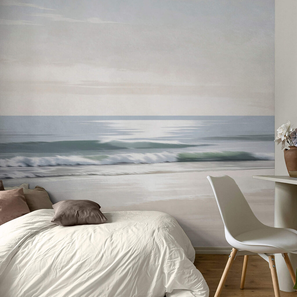 Strand met golven en zand Strand met golven en zand