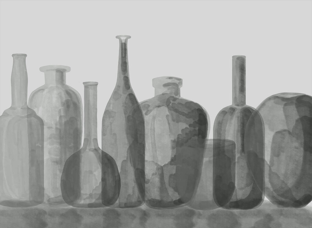 Group of glass bottles