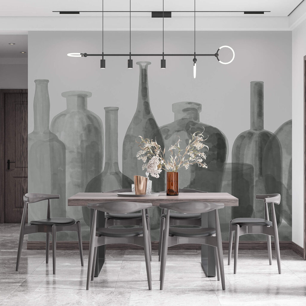 Groep glazen flessen