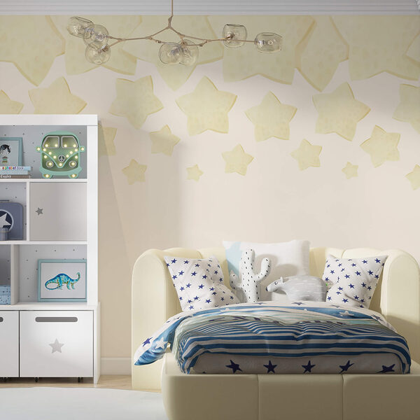 Groep sterren op een witte achtergrond