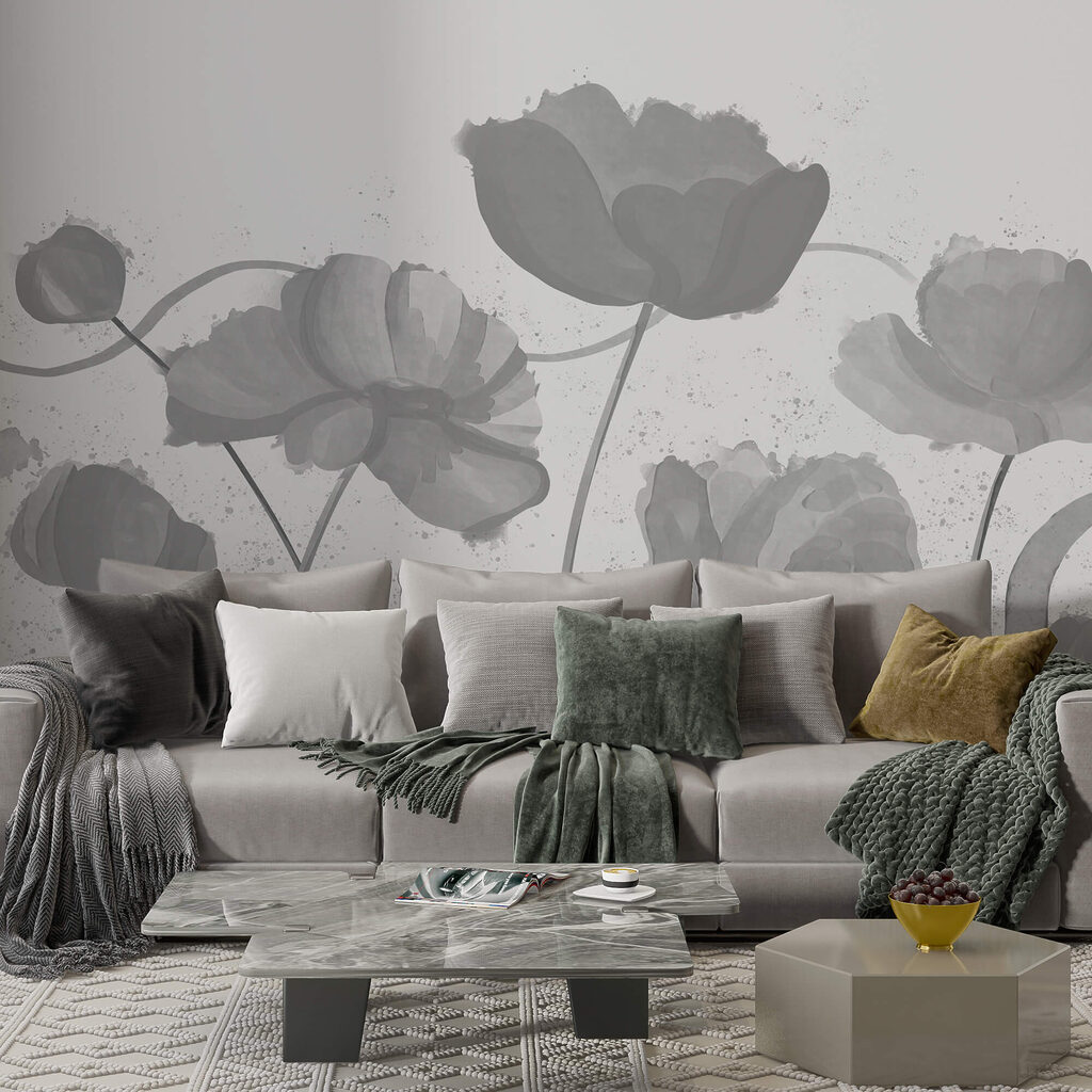 Grillige bloemen in zachte tinten