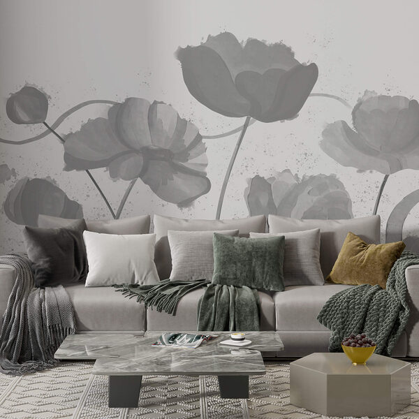 Grillige bloemen in zachte tinten