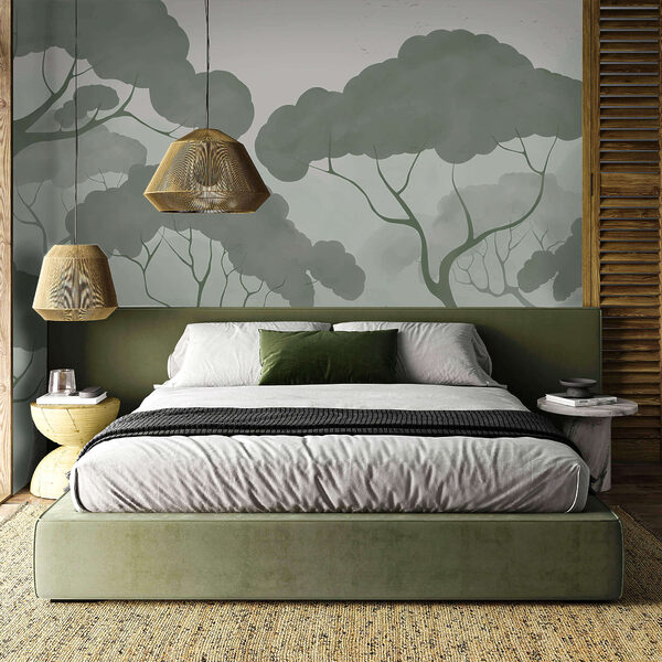 Groep bomen met groene bladeren