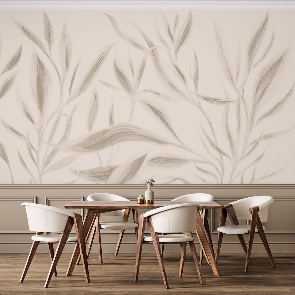 Delicate bladeren op een zachte achtergrond