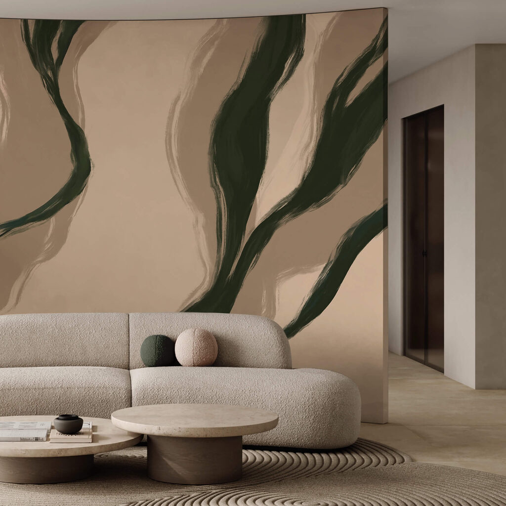 Organische lijnen in zachte tinten