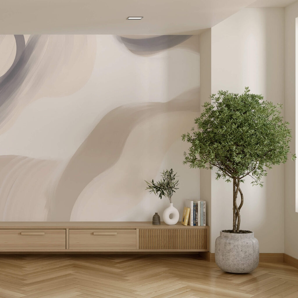 Abstracte wervelingen in zachte tinten Abstracte wervelingen in zachte tinten