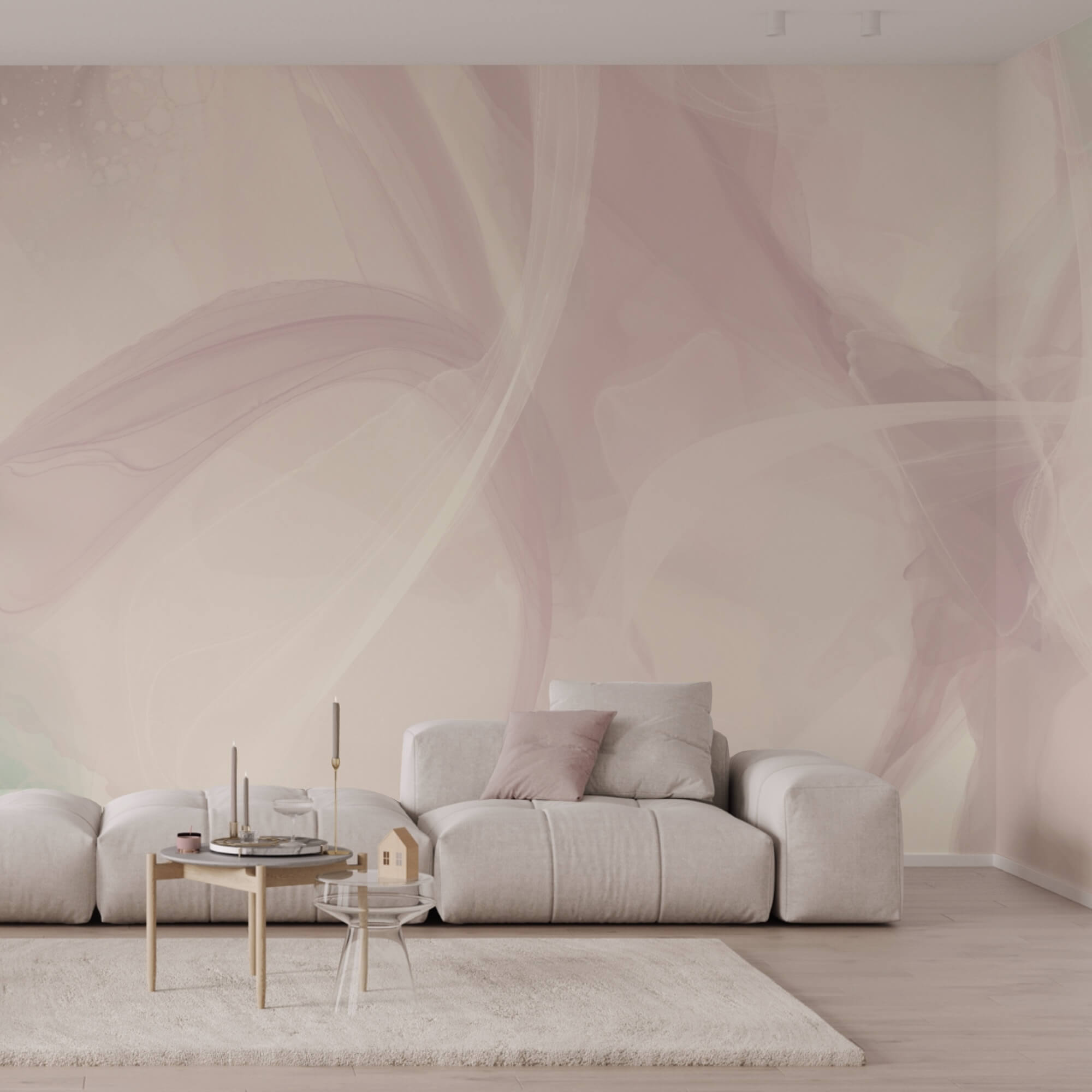 Zachte tinten die in harmonie met elkaar versmelten Zachte tinten die in harmonie met elkaar versmelten